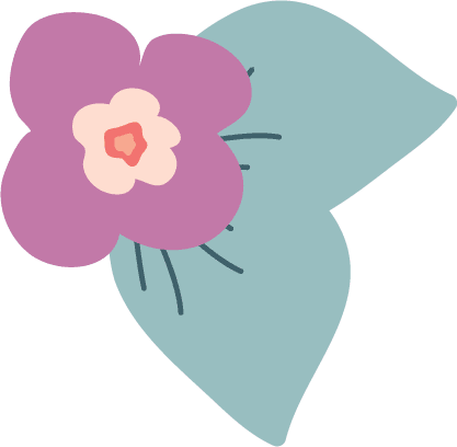 Femme Motion Illustration - Pflanzen Dekor Blume rechts